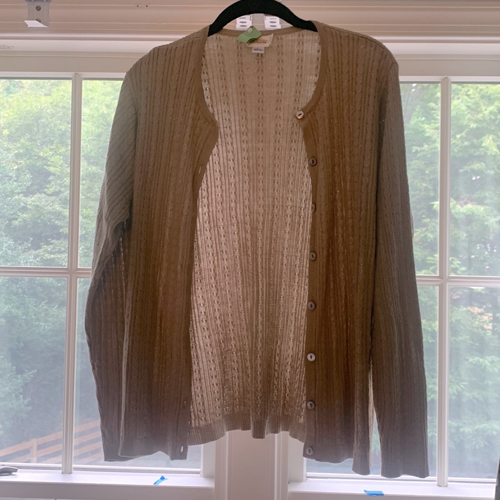100% Silk sweater Talbots beige